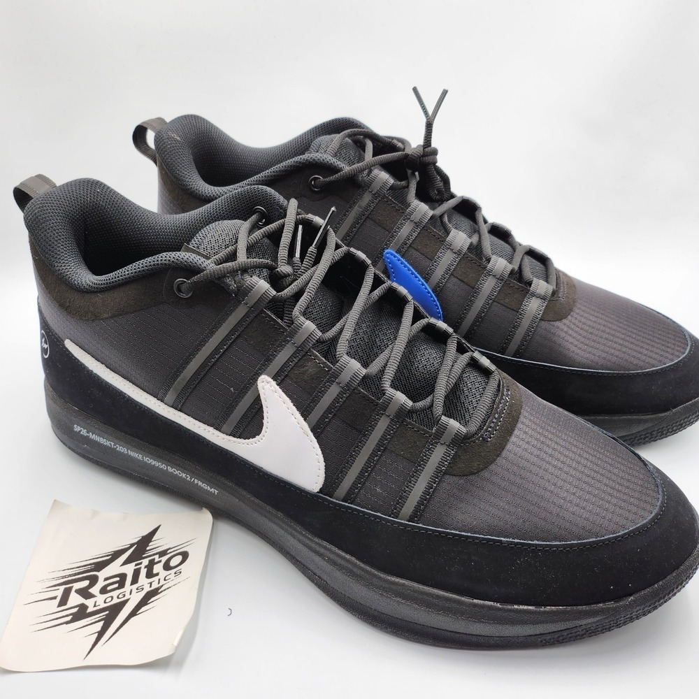 Mens Size 16 Nike Basketball Shoes Book 2 Fragment Lace Up Black IO9950-900